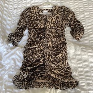 Print mini dress